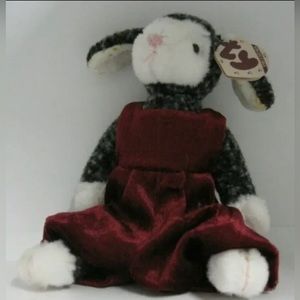 New Lilly the Sheep Dressed in Dark Red, Ty Attic Treasures, with Tags